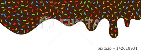 Chocolate and Pink Dripping Frosting Border Set Chocolate and Pink Dripping Frosting Border Set 142019931