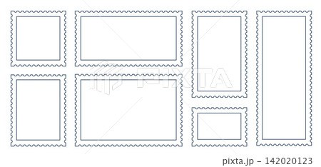 Cute Flat Stamp Frame Template Pink Postal Border Cute Flat Stamp Frame Template Pink Postal Border 142020123