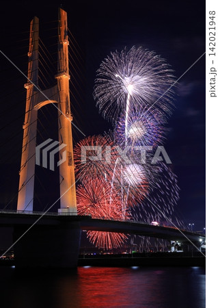 夜空を彩る大阪芸術花火(大阪府泉佐野市) 夜空を彩る大阪芸術花火(大阪府泉佐野市) 142021948