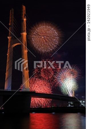 夜空を彩る大阪芸術花火(大阪府泉佐野市) 夜空を彩る大阪芸術花火(大阪府泉佐野市) 142021949