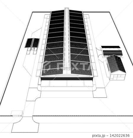 3D illustration of energy building project 3D illustration of energy building project 142022636