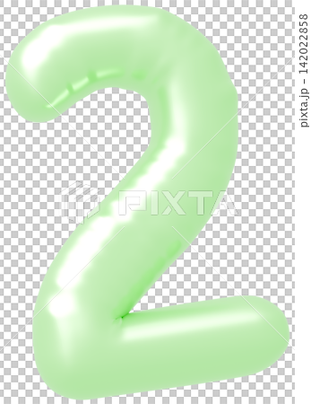 3D画像_風船_2_黄緑 142022858