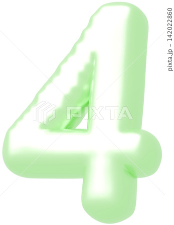 3D画像_風船_4_黄緑 3D画像_風船_4_黄緑 142022860
