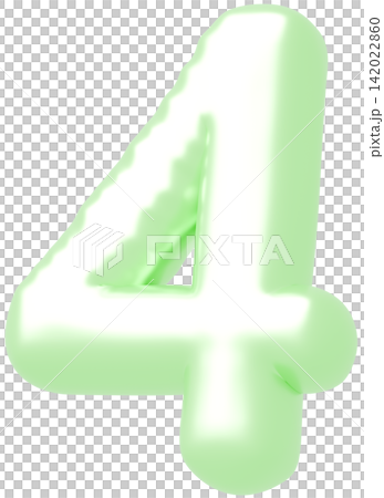 3D画像_風船_4_黄緑 3D画像_風船_4_黄緑 142022860