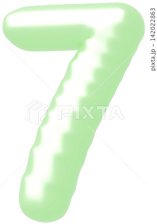 3D画像_風船_7_黄緑 3D画像_風船_7_黄緑 142022863