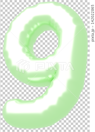 3D image_balloon_9_yellow-green 3D image_balloon_9_yellow-green 142022865