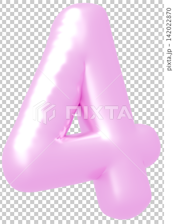 3D画像_風船_4_紫 3D画像_風船_4_紫 142022870