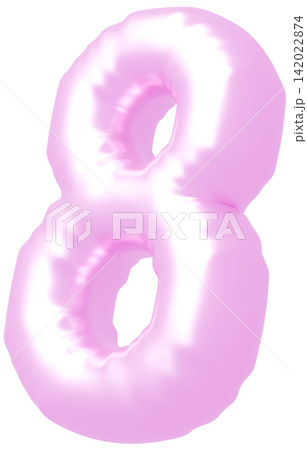 3D画像_風船_8_紫 3D画像_風船_8_紫 142022874