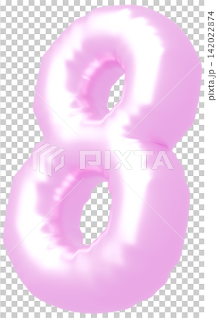 3D画像_風船_8_紫 3D画像_風船_8_紫 142022874