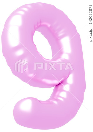 3D画像_風船_9_紫 3D画像_風船_9_紫 142022875