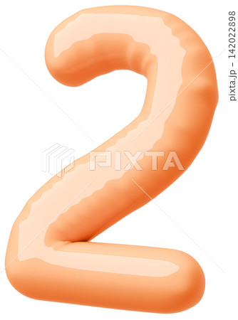 3D画像_風船_2_オレンジ 142022898