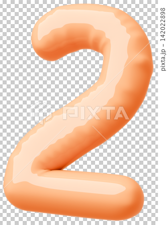 3D画像_風船_2_オレンジ 142022898
