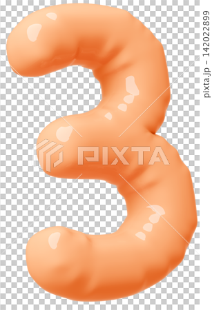 3D image_balloon_3_orange 3D image_balloon_3_orange 142022899