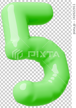 3D画像_風船_5_緑 3D画像_風船_5_緑 142022911