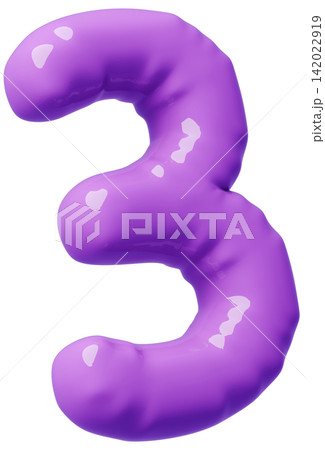 3D画像_風船_3_紫 142022919