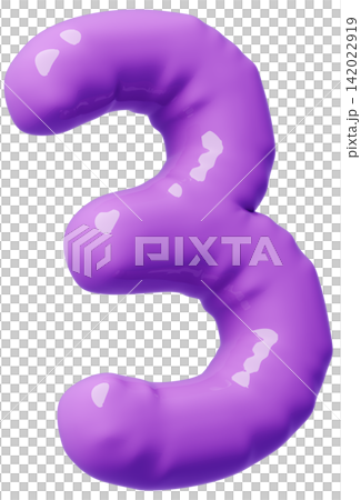 3D画像_風船_3_紫 142022919
