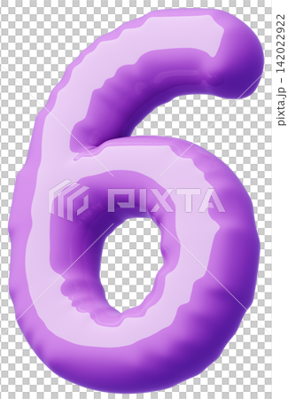 3D画像_風船_6_紫 3D画像_風船_6_紫 142022922