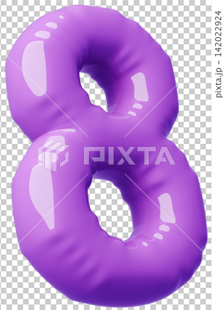 3D image_balloon_8_purple 3D image_balloon_8_purple 142022924