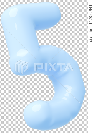 3D画像_風船_5_水色 3D画像_風船_5_水色 142022941