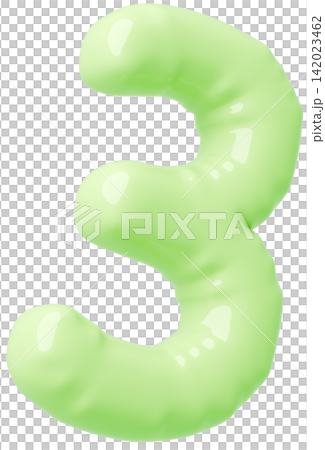 3D image_balloon_3_黃綠色 3D image_balloon_3_黃綠色 142023462