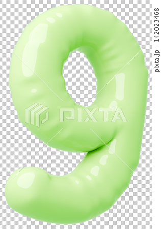 3D image_balloon_9_黃綠色 3D image_balloon_9_黃綠色 142023468