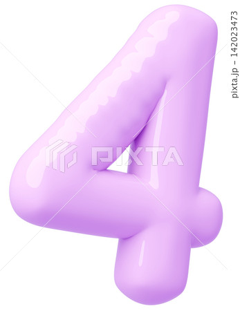 3D画像_風船_4_紫 3D画像_風船_4_紫 142023473