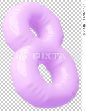 3D画像_風船_8_紫 142023477