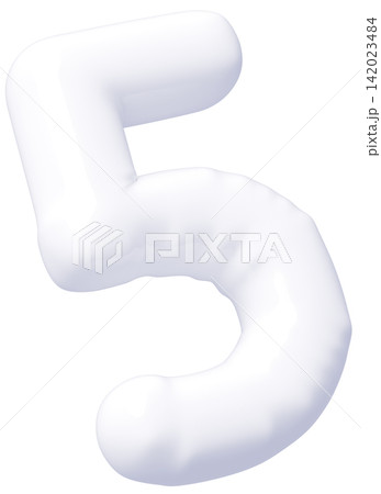 3D画像_風船_5_白 3D画像_風船_5_白 142023484