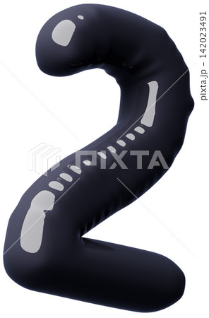 3D画像_風船_2_黒 3D画像_風船_2_黒 142023491