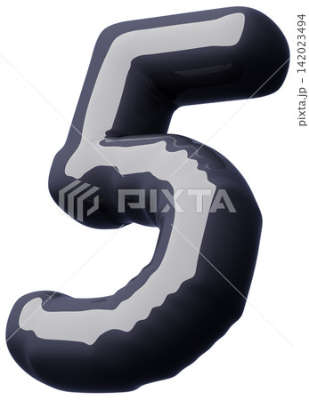 3D画像_風船_5_黒 142023494