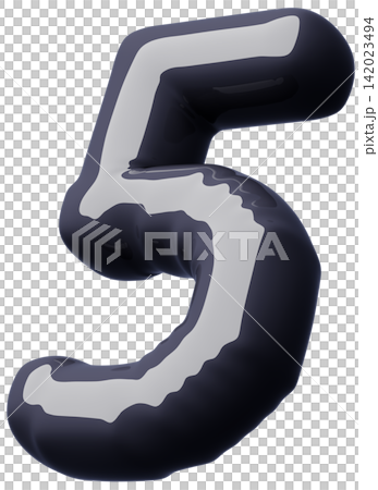 3D画像_風船_5_黒 142023494