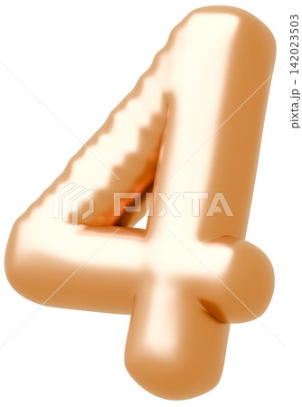 3D画像_風船_4_ゴールド 142023503