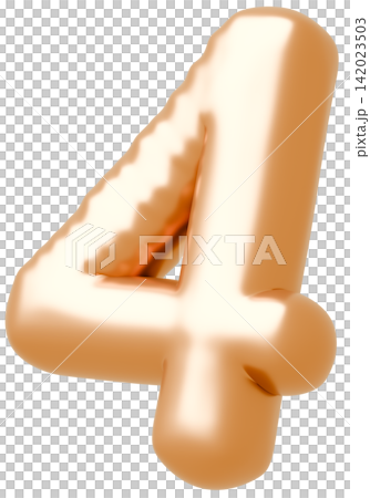 3D画像_風船_4_ゴールド 142023503