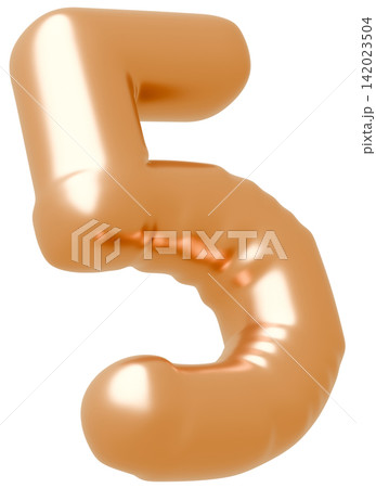 3D画像_風船_5_ゴールド 142023504
