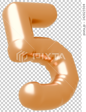 3D image_balloon_5_gold 3D image_balloon_5_gold 142023504