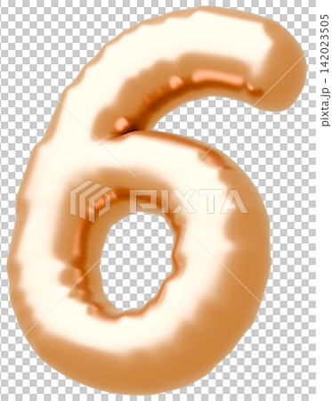 3D image_balloon_6_gold 3D image_balloon_6_gold 142023505