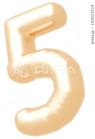 3D画像_風船_5_ゴールド 142023514