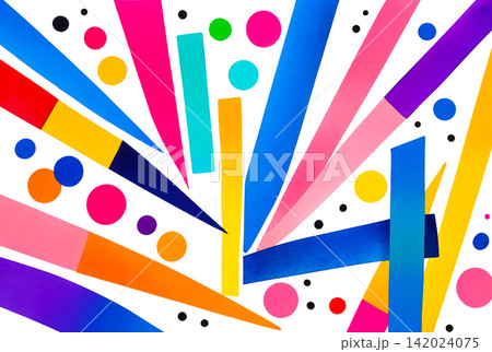 Colorful Abstract Geometric Burst Background, Modern Dynamic Shapes Composition Colorful Abstract Geometric Burst Background, Modern Dynamic Shapes Composition 142024075