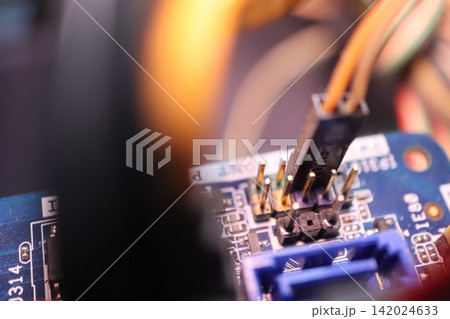 Close-up of Electronic Circuit Board Components Close-up of Electronic Circuit Board Components 142024633