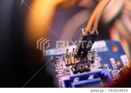 Close-up of Electronic Circuit Board Components Close-up of Electronic Circuit Board Components 142024650