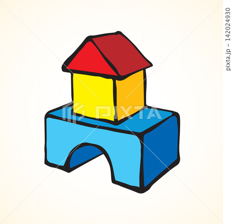 Children's cubes. Vector drawing 142024930
