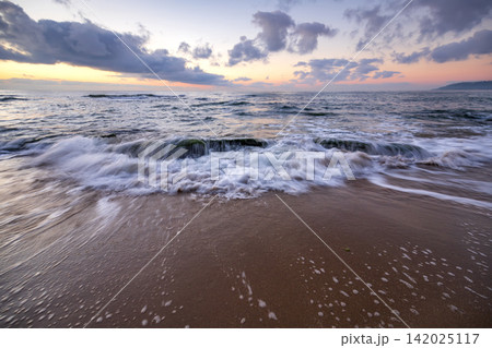 Early morning at the sea shore. Early morning at the sea shore. 142025117