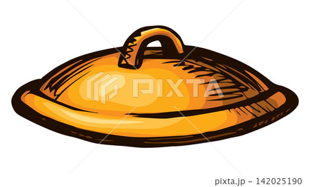 Cover the pan. Vector drawing Cover the pan. Vector drawing 142025190