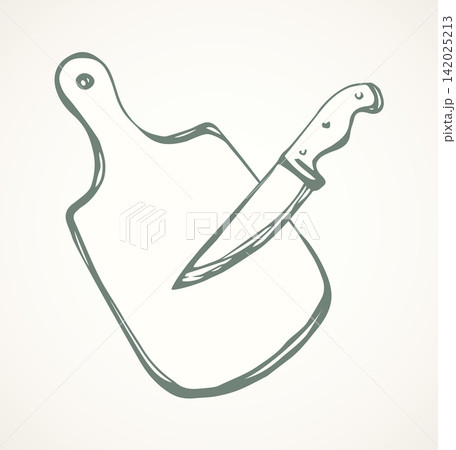 Cutting board. Vector drawing 142025213