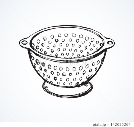 Colander. Vector drawing 142025264