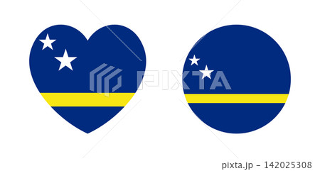 Flag of Curacao circle, heart icon, sticker. Curacao flag island heart, round badge, button. National Curacao flag banner, background. Flag of Curacao circle, heart icon, sticker. Curacao flag island heart, round badge, button. National Curacao flag banner, background. 142025308