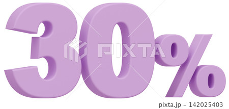 3D素材_数字_30%_紫 3D素材_数字_30%_紫 142025403