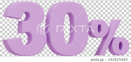 3D素材_数字_30%_紫 3D素材_数字_30%_紫 142025403