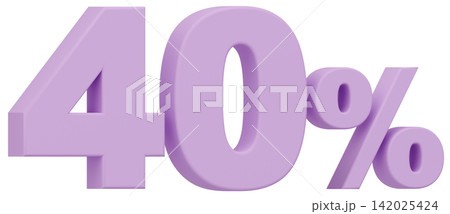 3D素材_数字_40%_紫 3D素材_数字_40%_紫 142025424