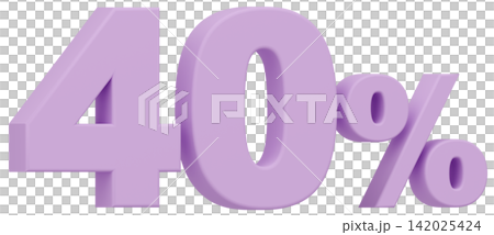 3D素材_数字_40%_紫 3D素材_数字_40%_紫 142025424